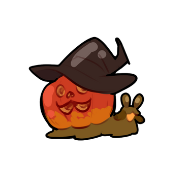 Witchy Pumpkin Snail